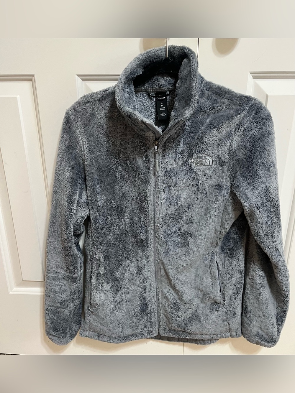 The North Face Women's Gray Plush Teddy Fleece Jacket-S